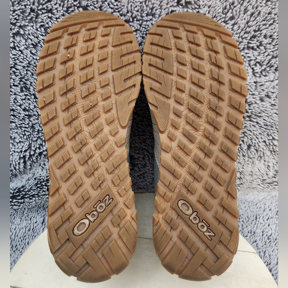 Oboz Bozeman Low Frost Gray Leather Hiking Shoes Womens 7.5 Casual Lace-Up Trail - Picture 8 of 9